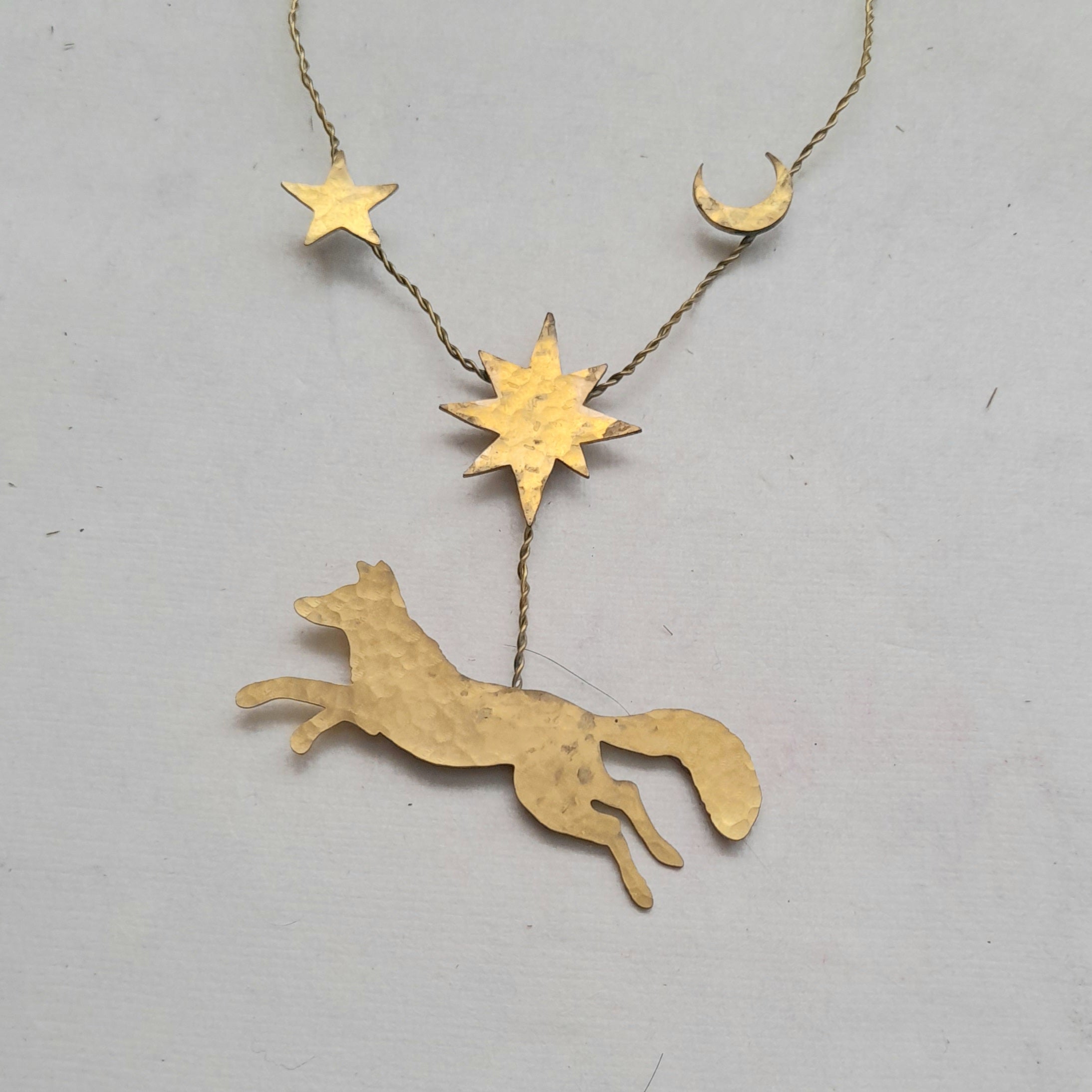 Handmade Brass Hanging Decoration - Fox