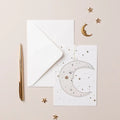 MOONFACE PAPERCUT DECORATION WITH POSTCARD AND ENVELOPE