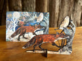 The Fox &  Owl laser cut plywood keepsake and greeting card