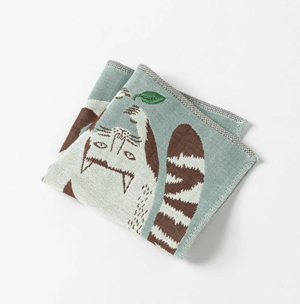 Japanese Cotton Handkerchief - Cat Design
