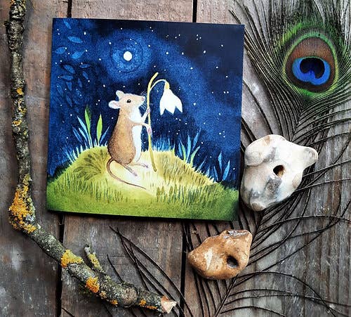 Wilfred Mouse Greetings Card