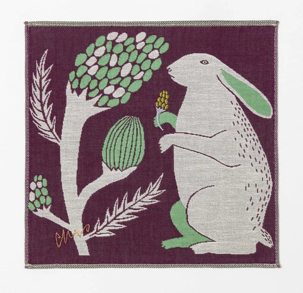 Japanese Cotton Handkerchief - Hare Design