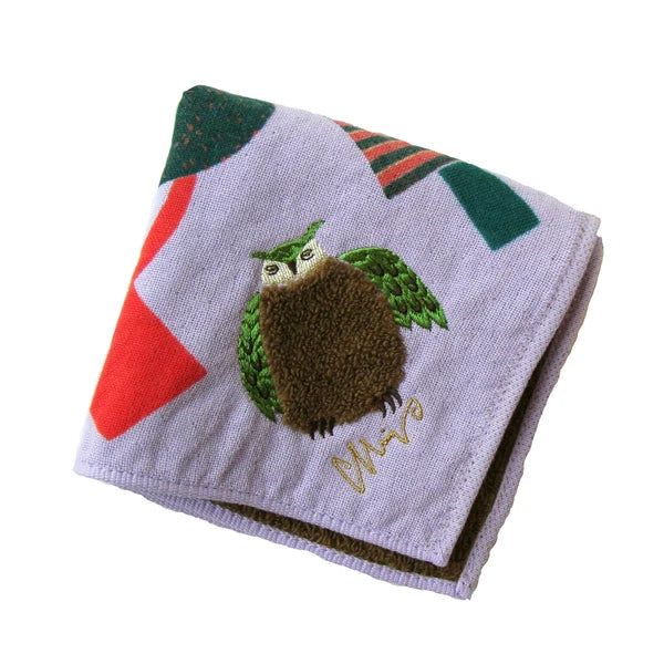 Morita Miw Fluffy Face Towel - Long Eared Owl