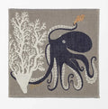 Japanese Cotton Handkerchief Towel - MoritaMiW x Kusubashi Monori - Octopus Design