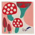 Japanese Cotton Handkerchief - Squirrel & Mushrooms